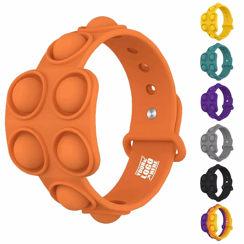 Stress Relief Wristband Finger Press Silicone Bracelets Toy
