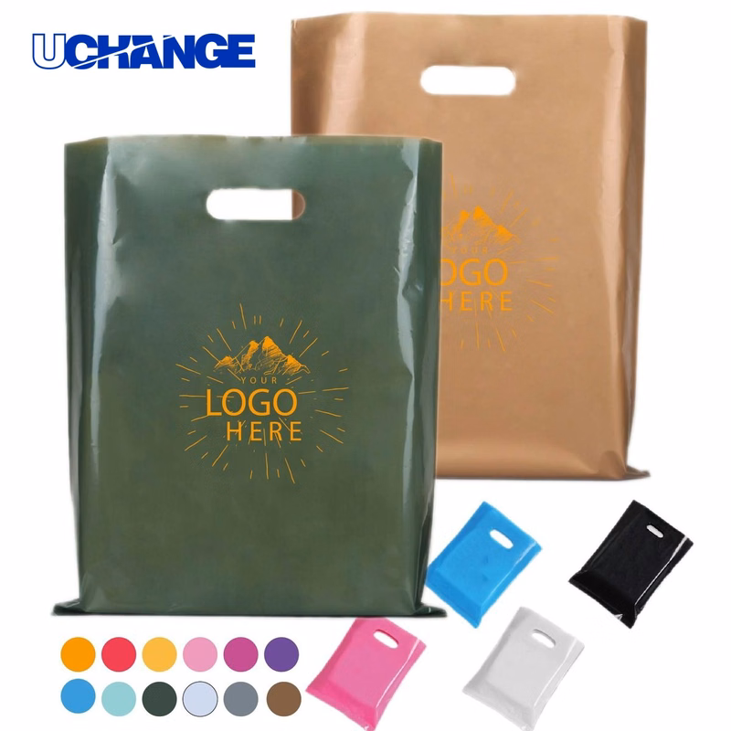 Reusable Plastic Bag Container with Die Cut Handles
