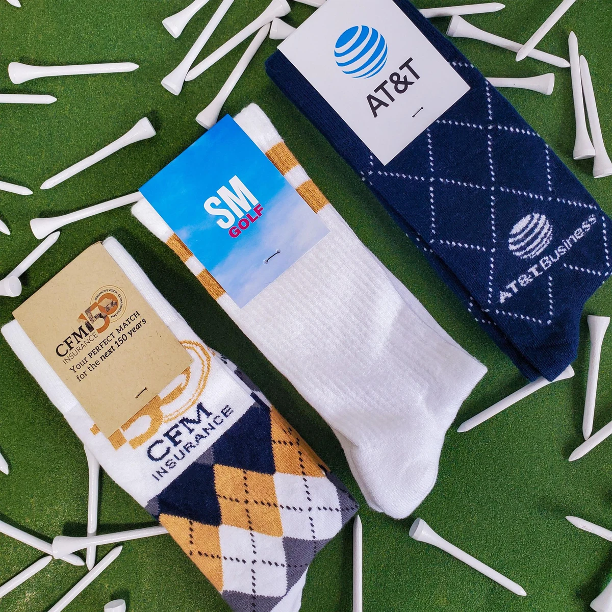 Patterned Golf Socks - Tee Off with Trendy Designs - American Made 1