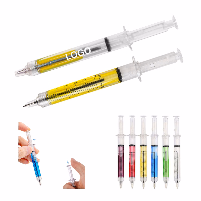 Novelty Syringe Oily Rollerball Ballpoint Pen