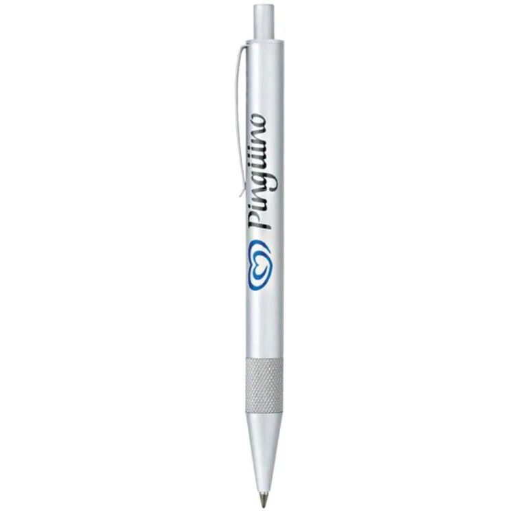 Satin Chrome Ballpoint Click Brass Pen 1