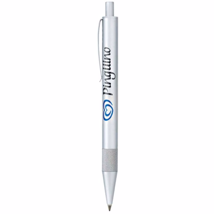 Satin Chrome Ballpoint Click Brass Pen