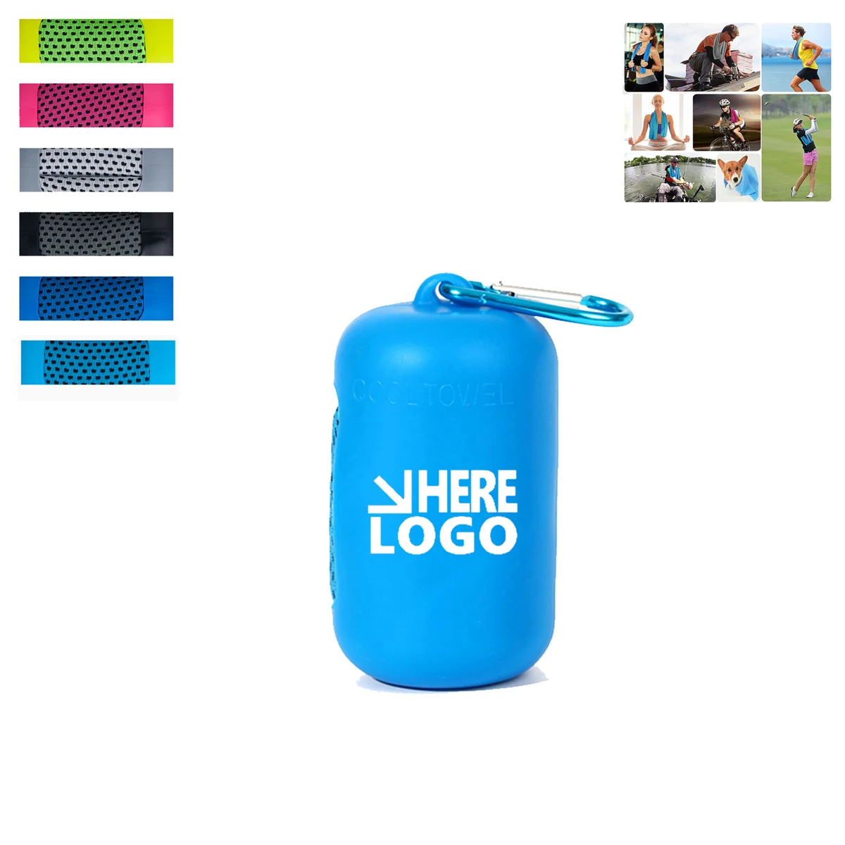 Travel Quick Drying Towel With Creative Silicone Box 1