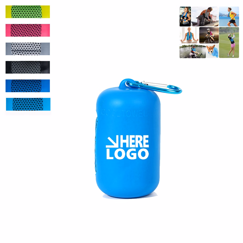Travel Quick Drying Towel With Creative Silicone Box