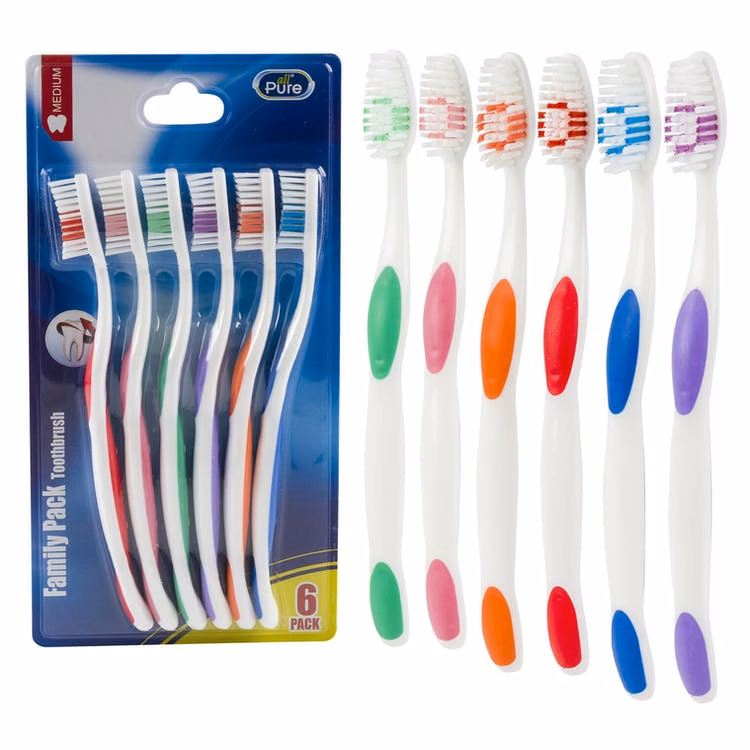 Adult Toothbrushes - Assorted 6 Pack