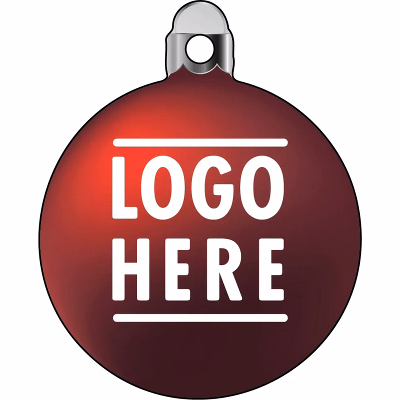 1/4" Recycled Wood Ornaments-Bulb 1 - Red