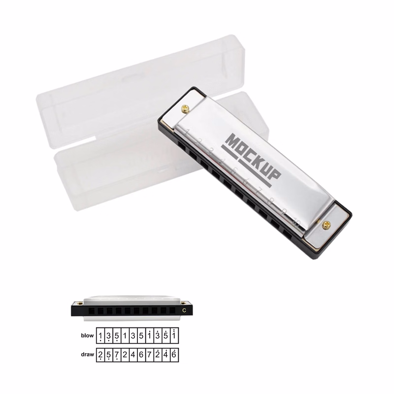 C Key 10 Holes Blues Harmonica MOQ 50PCS