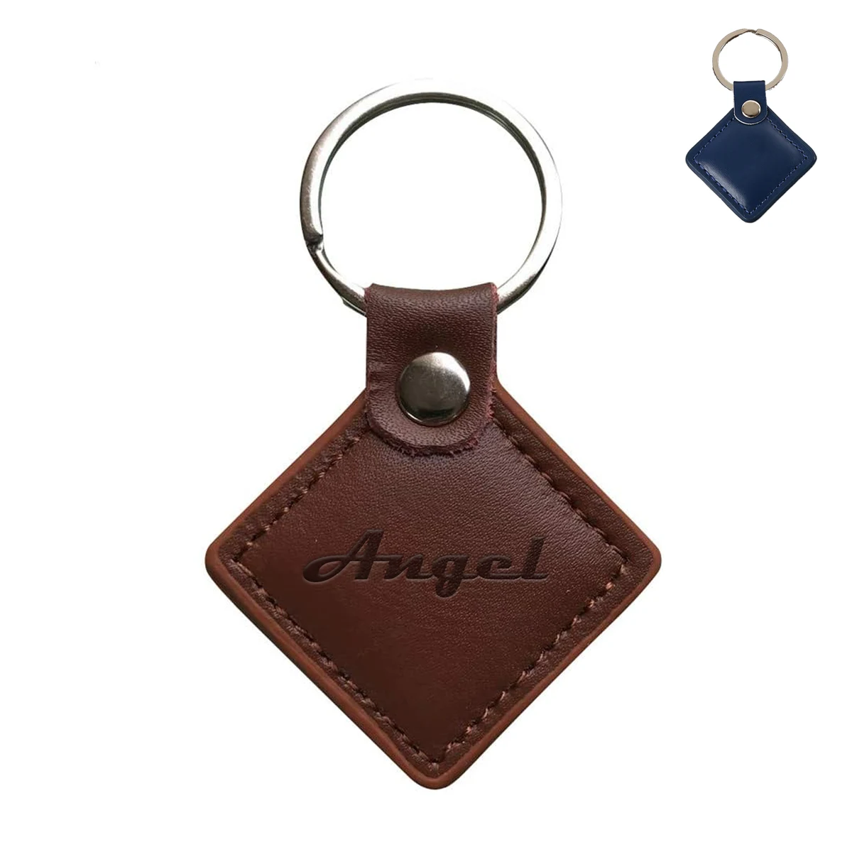 Leatherette Quadrate Keychain 1