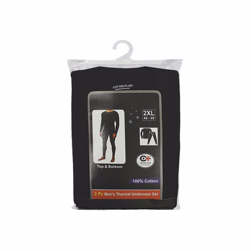 Thermal Underwear Sets - Black 2X