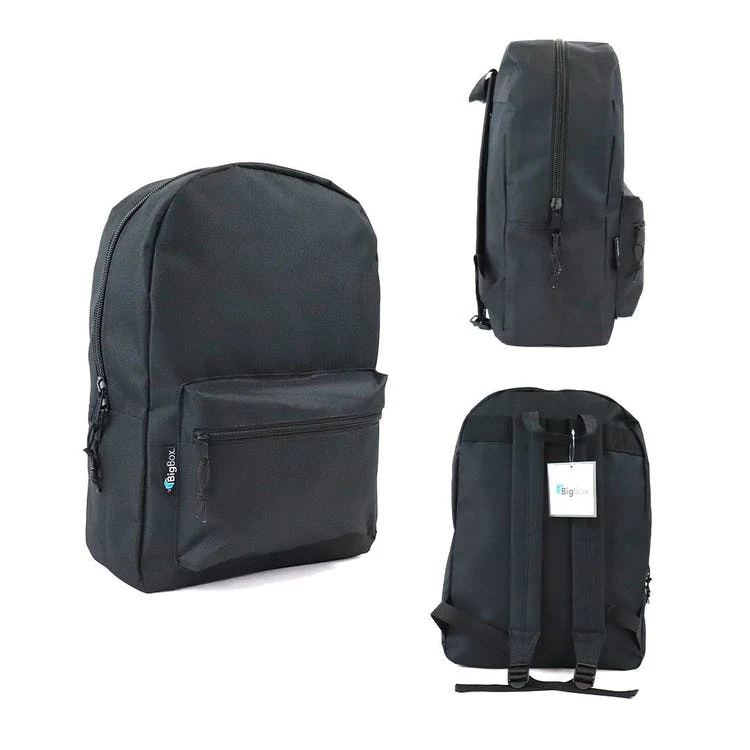 BigBox Basic School Backpacks Black 17" 1