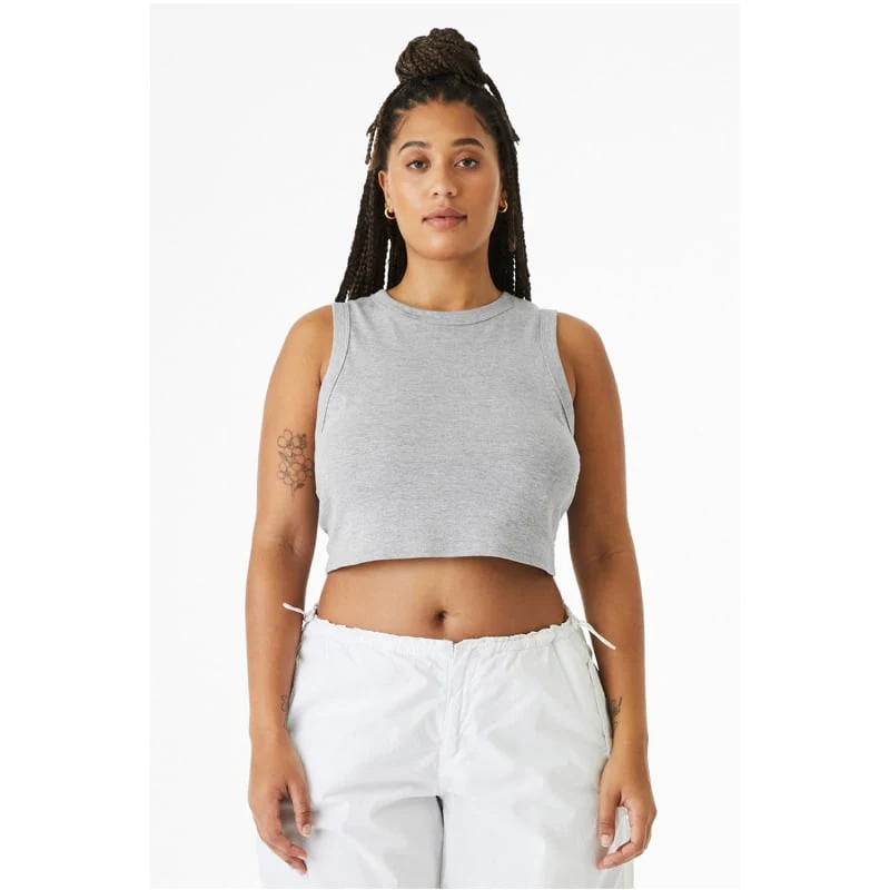 Bella + Canvas Ladies' Micro Rib Muscle Crop Tank 1