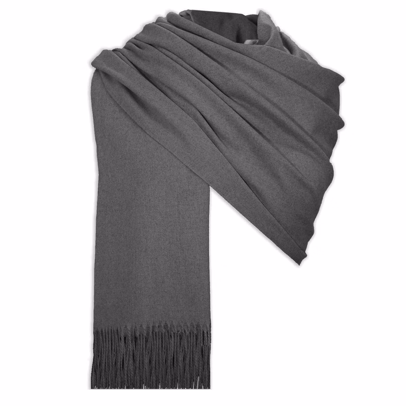Dark Gray Viscose Pashmina