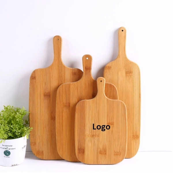 Bamboo Bread Cutting Board With Handle, Serving Tray