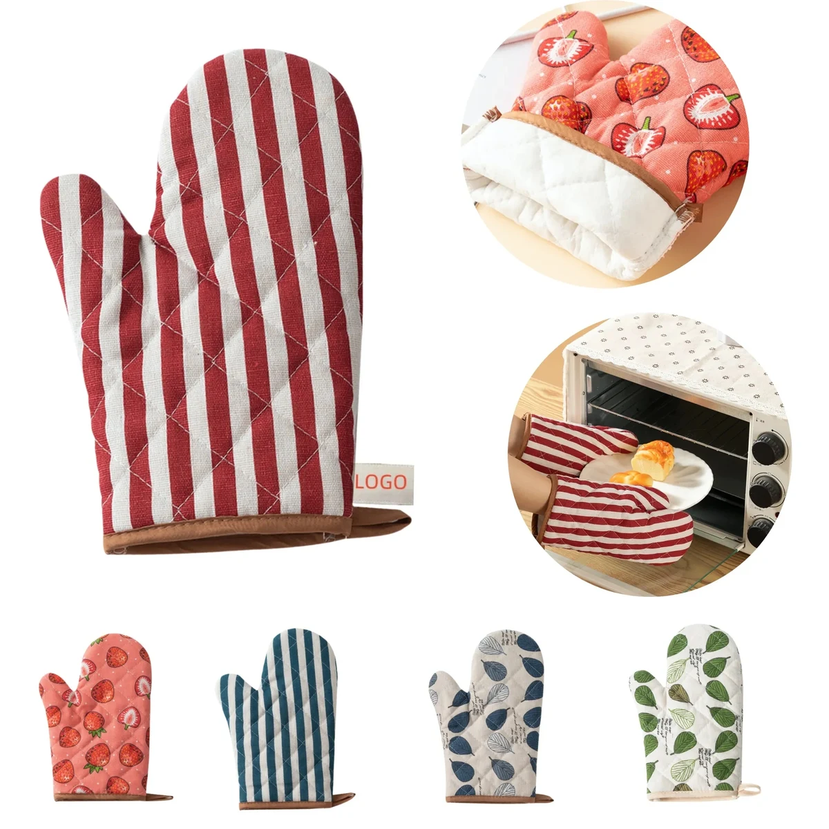 Kitchen Heat Insulation Gloves Oven Mitts For Household 1