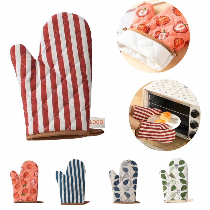 Kitchen Heat Insulation Gloves Oven Mitts For Household