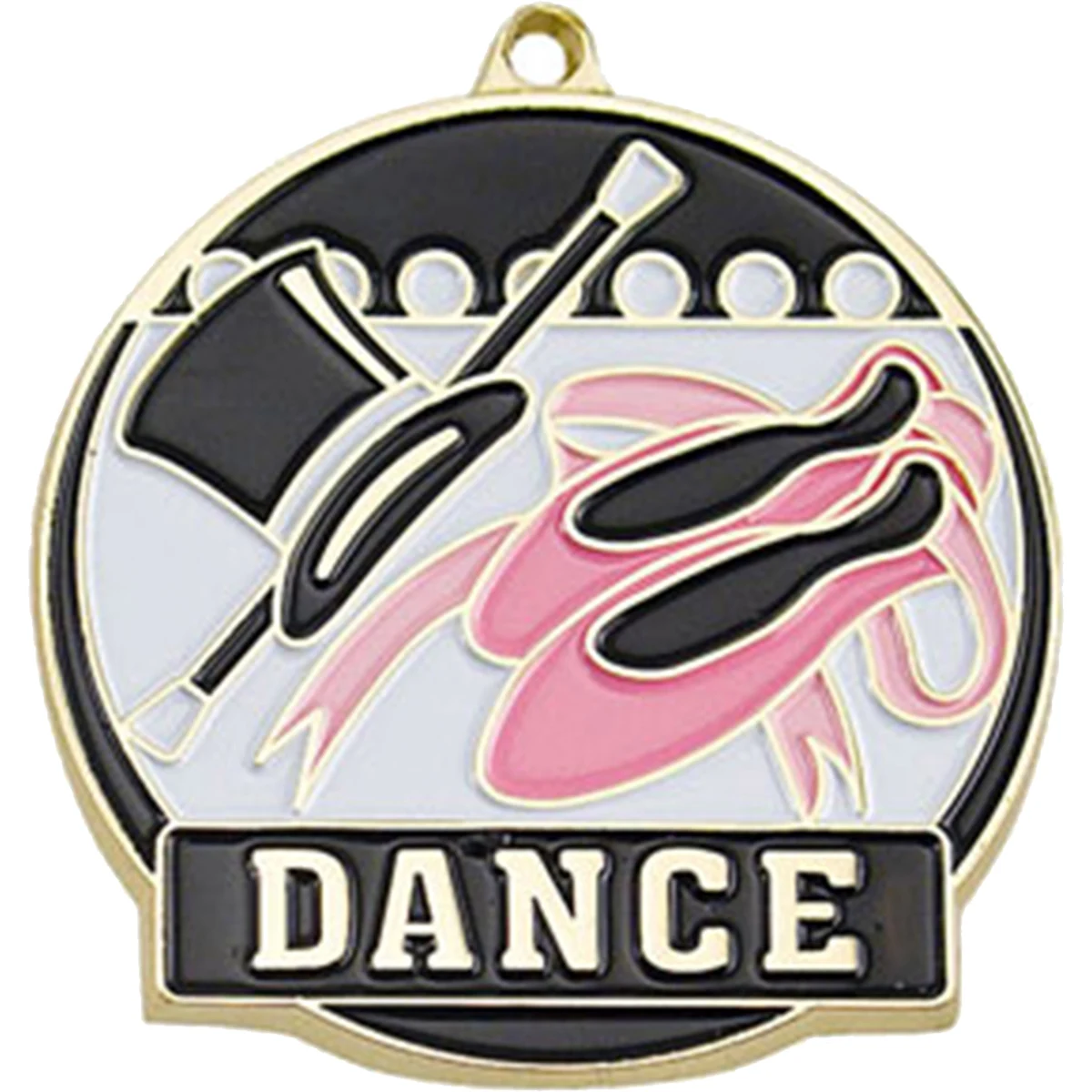 Stock Gold Enamel Sports Medals: Dance 1