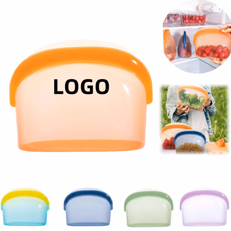 16Oz Reusable Silicone Food Storage Bag Airtight For Freezer