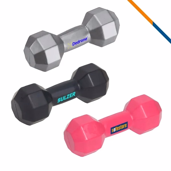 Custom Foam Dumbbell Stress Ball — Gym and Wellness Brand Promotion Stress Reliever