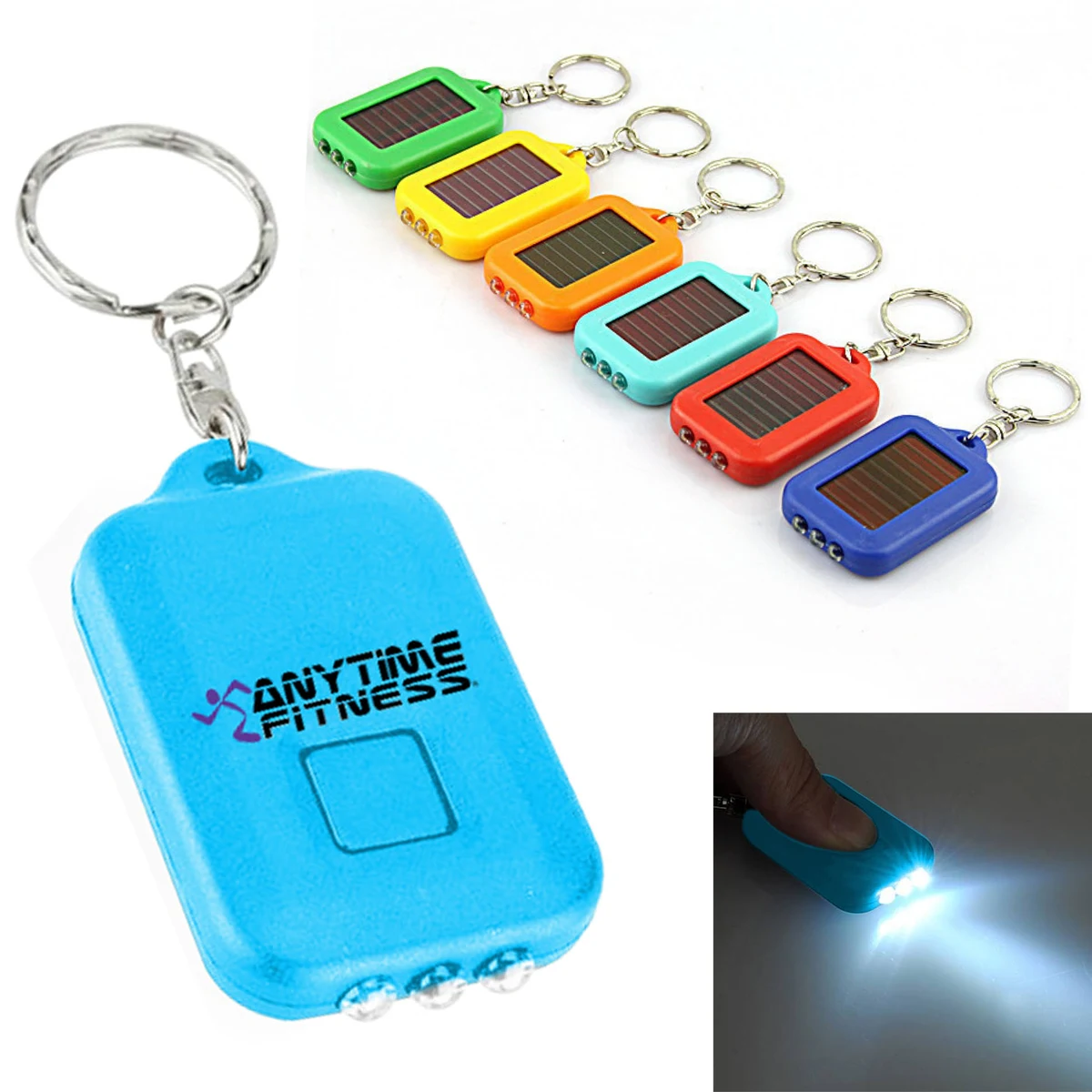 Solar LED Flashlight Keychain 1