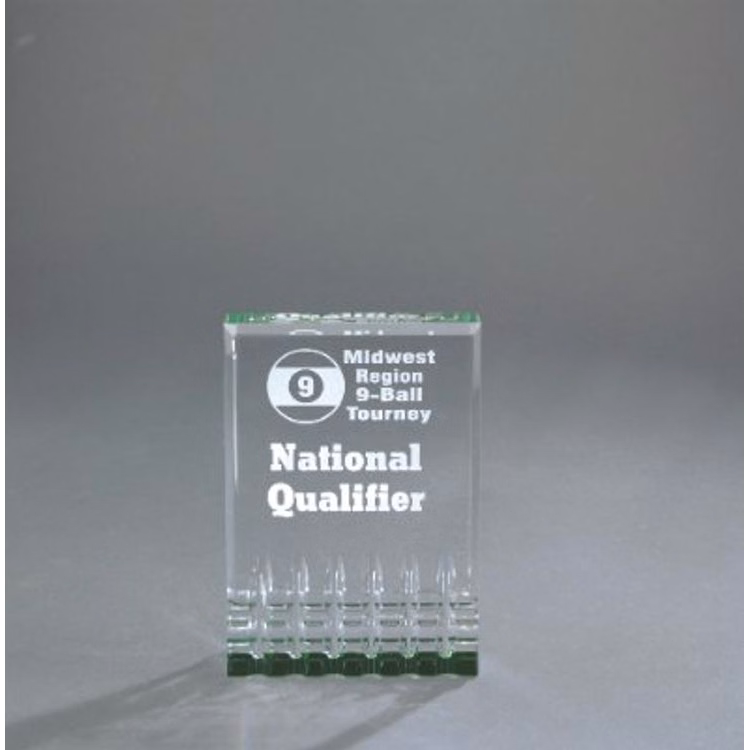 3.5" x 5" Green Mirage Acrylic Award