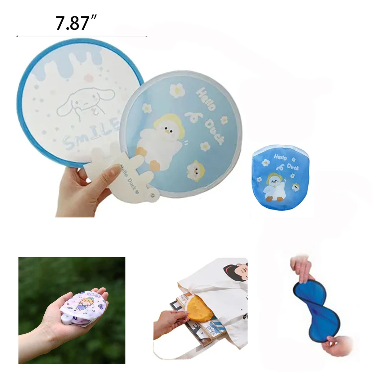 Full Color Foldable Fan With Pouch 1