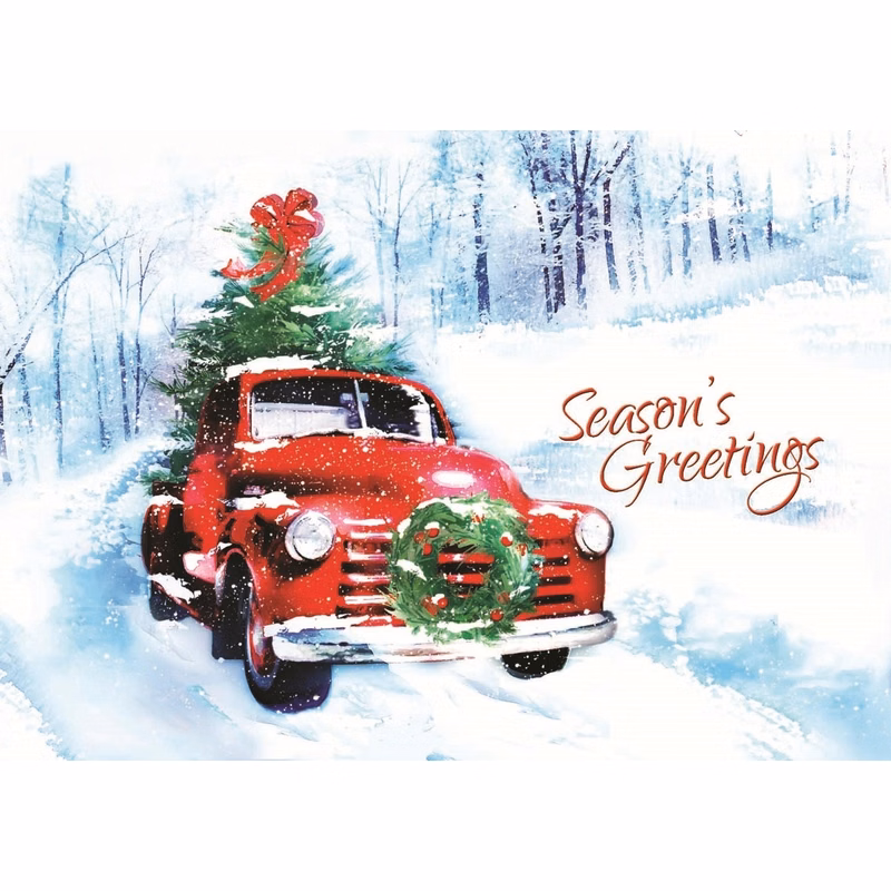 Vintage Vroom Holiday Greeting Cards