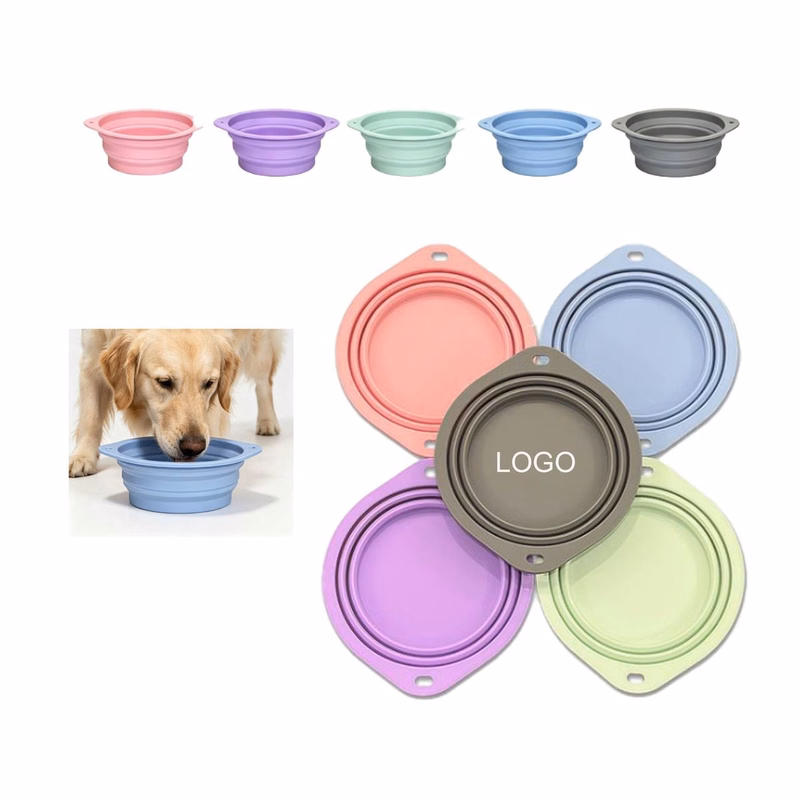 Food Grade Collapsible Silicone Travel Pet Bowl