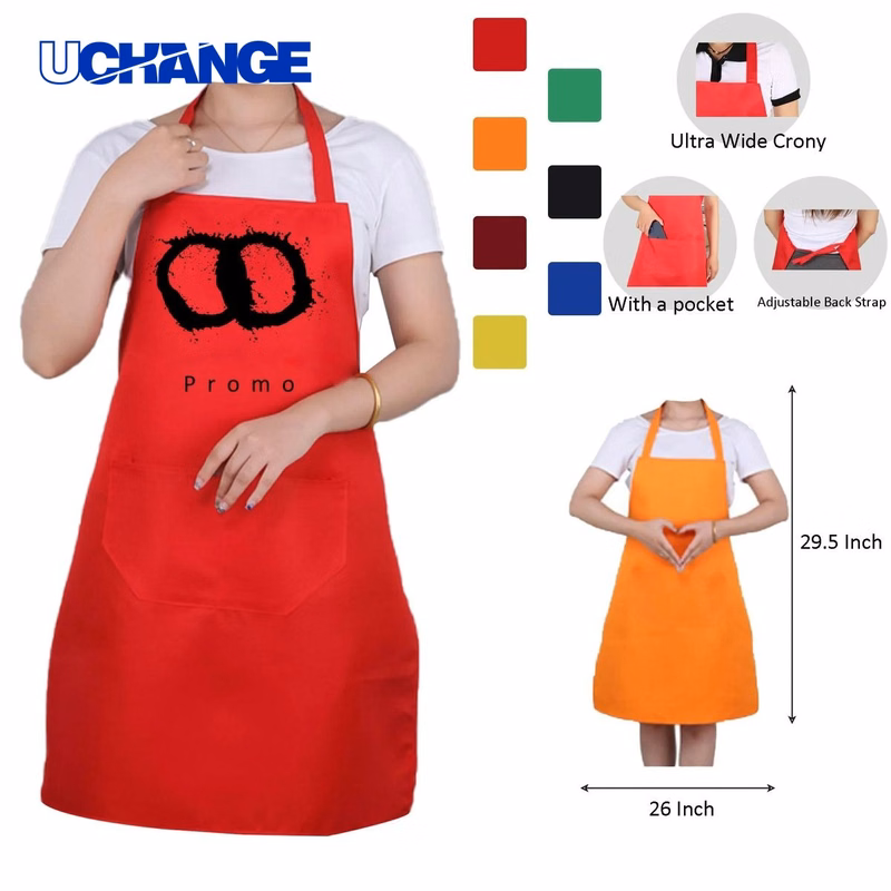 Uniform Double-Pocket Bib Apron
