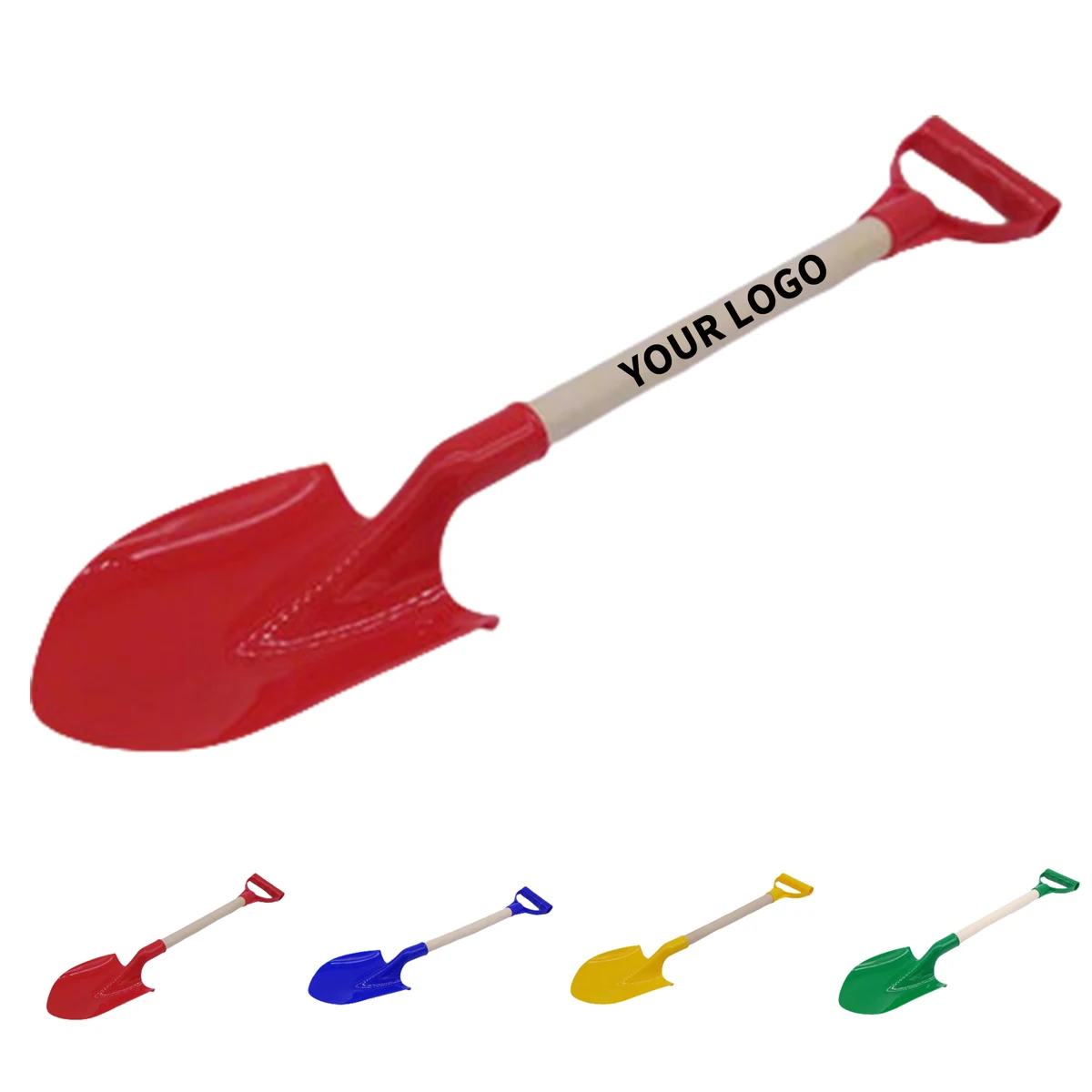Kids Sand Shovel With Stainless Rod Rounded Edge 21" Length 1