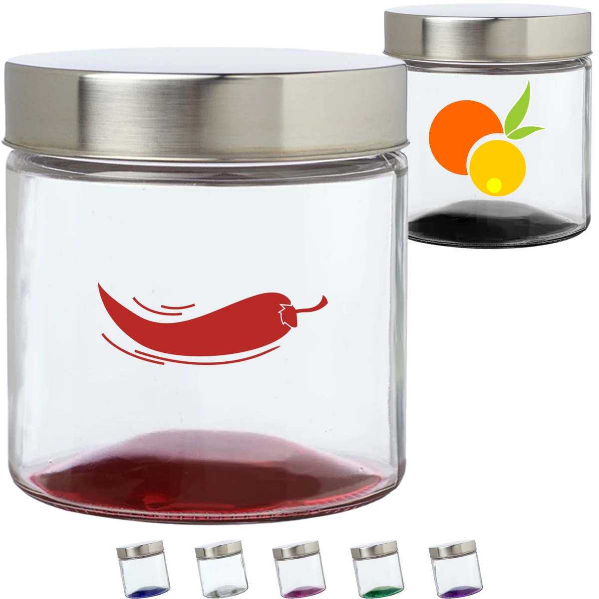 27 oz. Glass Candy Jars w/ Lid 1
