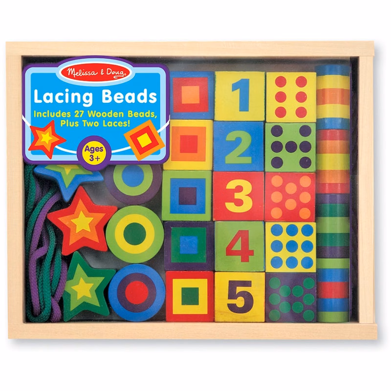Melissa & Doug Lacing Beads - Wood Ages 3+