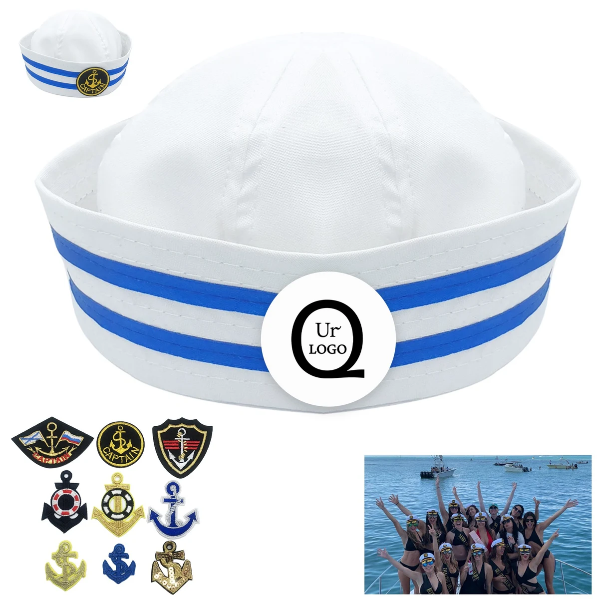 Blue And White Sailor Hat 1
