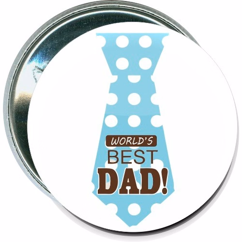 Worlds Best Dad Tie, Fathers Day Button