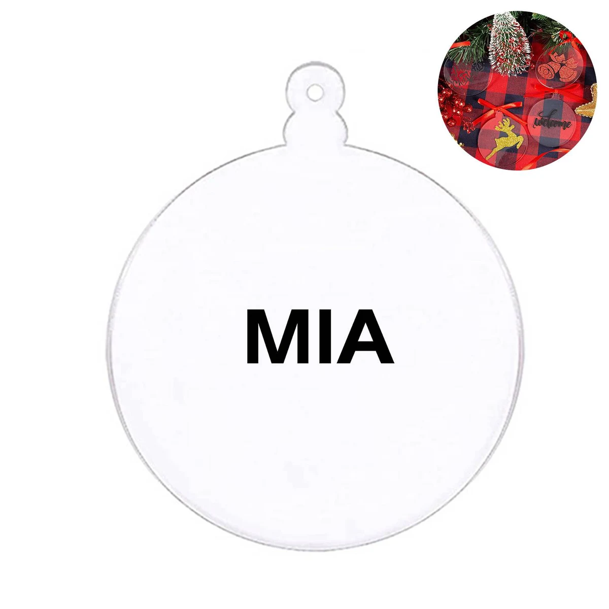 Custom Clear Acrylic Christmas Ornament 1