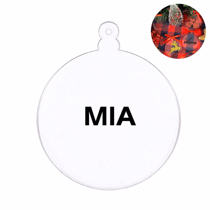 Custom Clear Acrylic Christmas Ornament