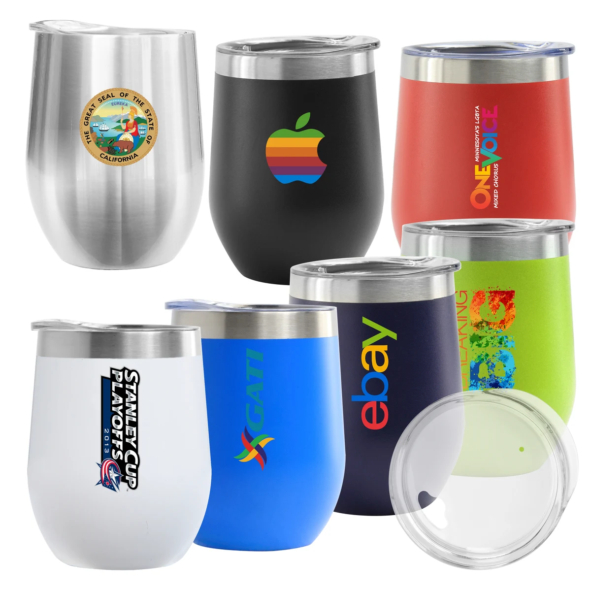12 Oz. Atlantis Double Wall 18/8 Stainless Steel Vacuum Insulated Cup (Silver) 1