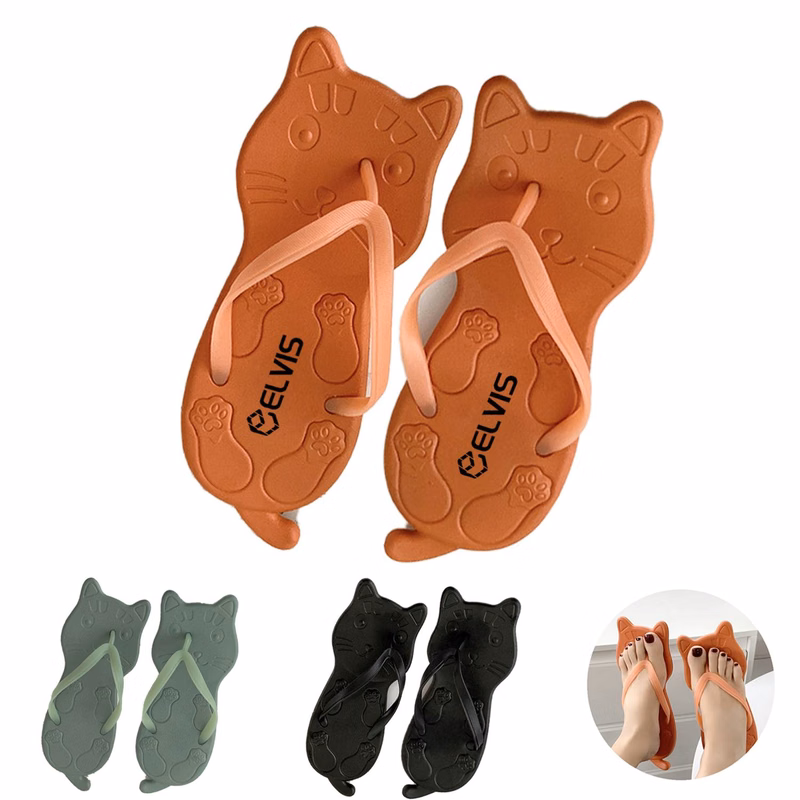 Cute Kitten Ladies Flip Flops Slipper
