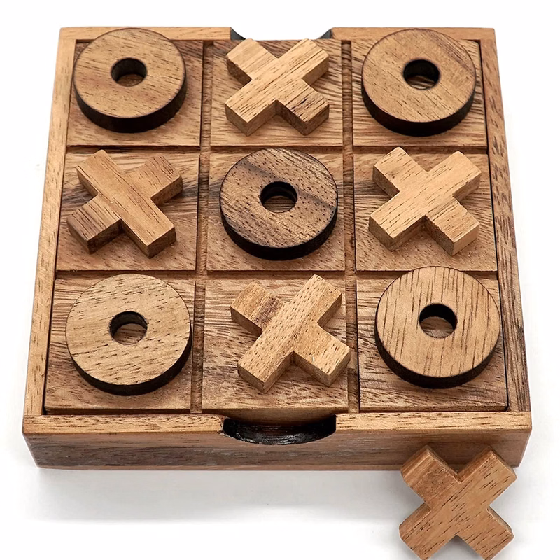 Wooden Tic Tac  Toe Table  Game Toy