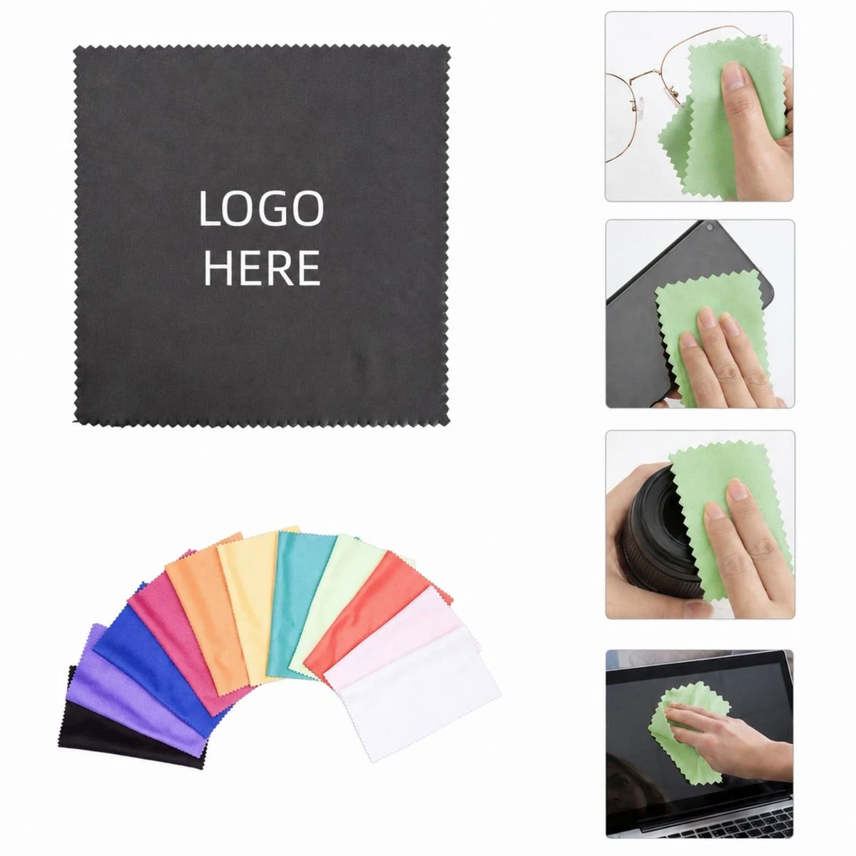 Multicolor Square Microfiber Glasses Cloth 1