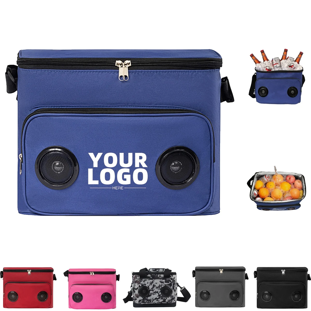 Soft Cooler Bag with Built-in Rechargeable Wireless Bluetooth Speakers 1