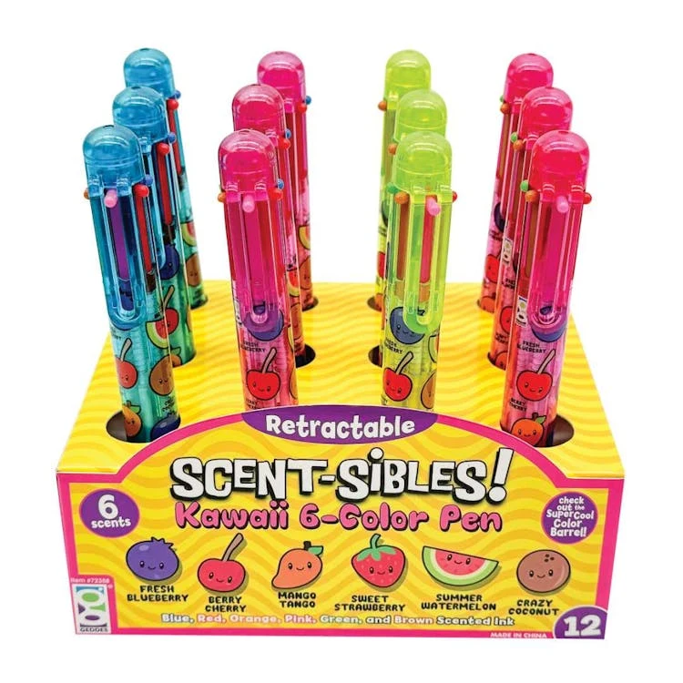 Scent-Sible Kawaii 6 in 1 Pens - Assorted Colors 1