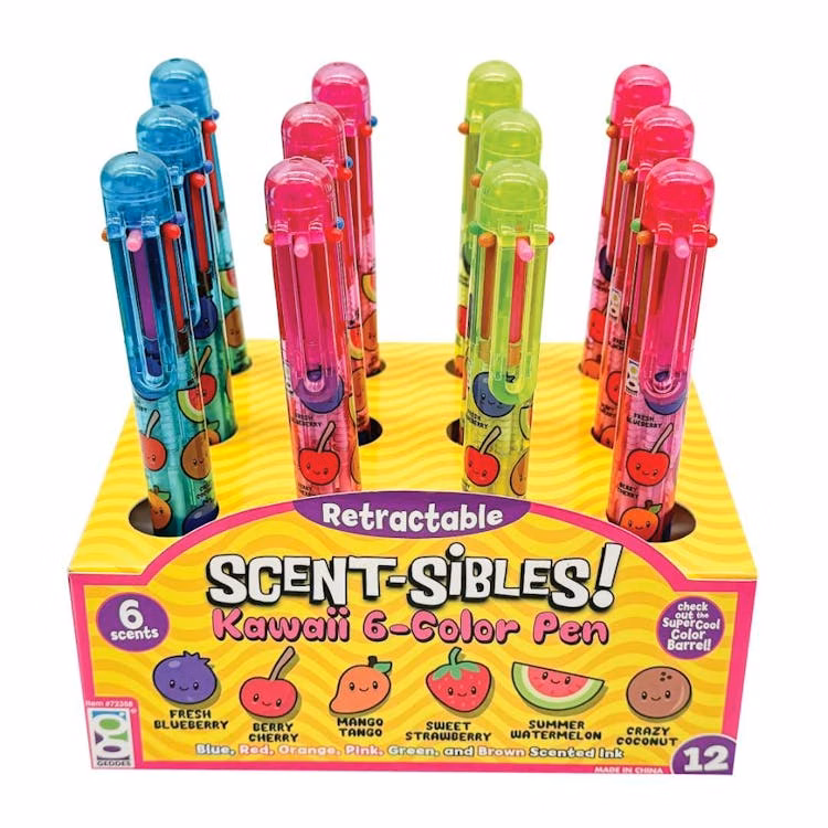 Scent-Sible Kawaii 6 in 1 Pens - Assorted Colors