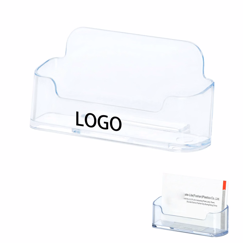 MOQ 50 Clear Acrylic Desktop Business Card Holder