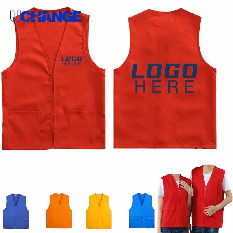 Cotton Volunteer Vest with Front and Back Imprint