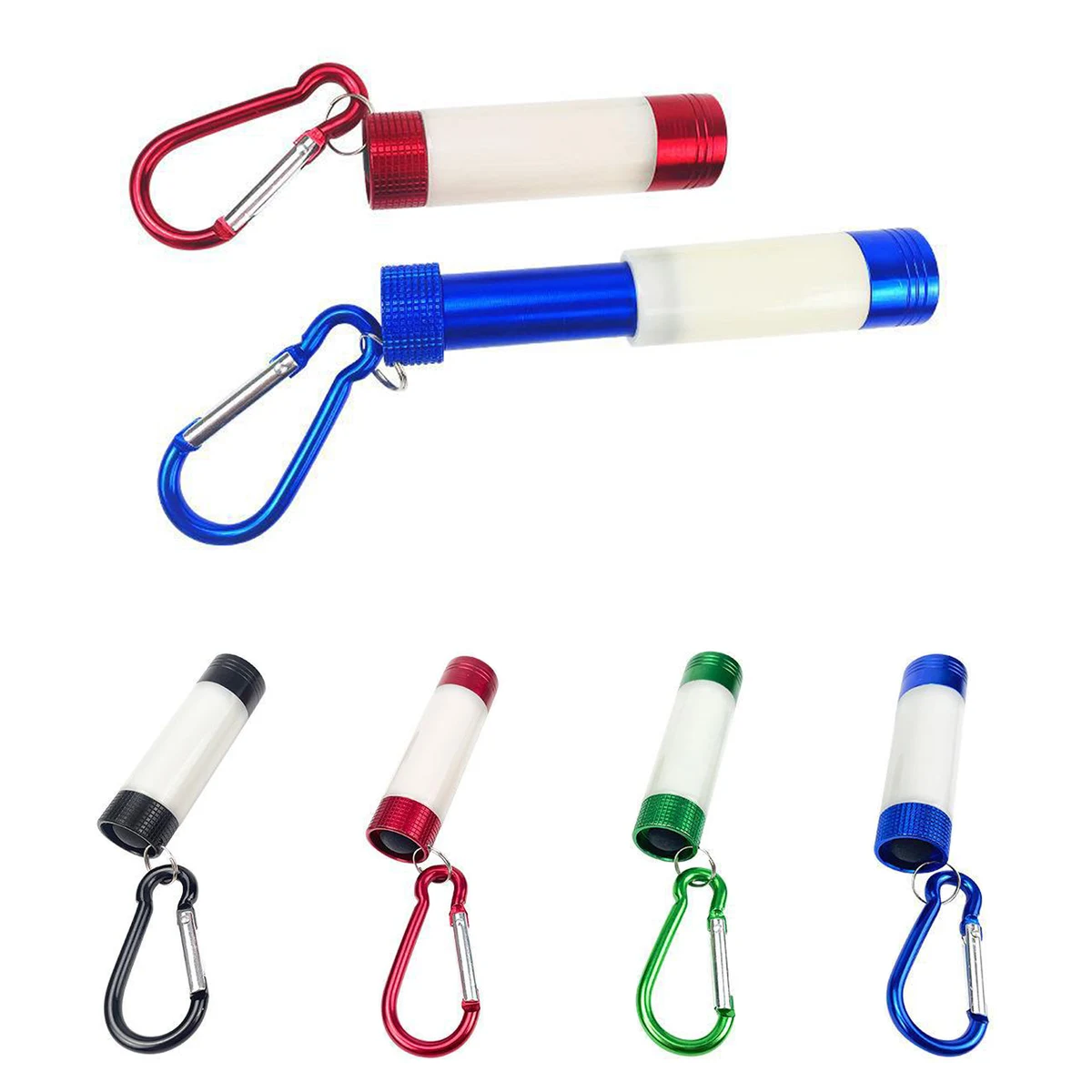 Mini Retractable Aluminum LED Flashlight With Keyring 1