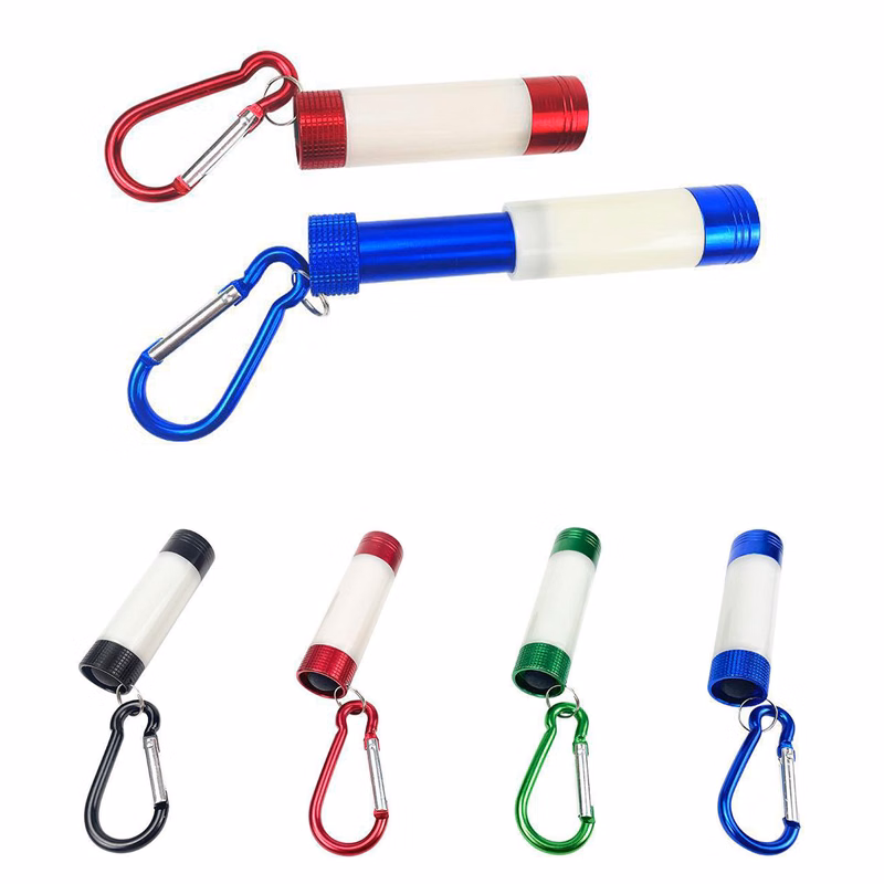 Mini Retractable Aluminum LED Flashlight With Keyring