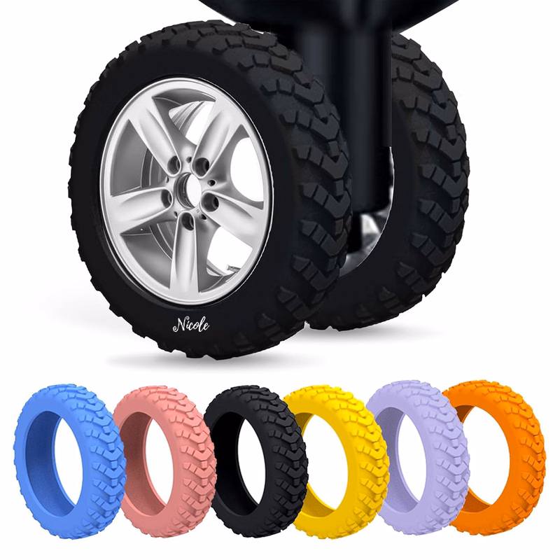 Premium Silicone Luggage Wheel Covers