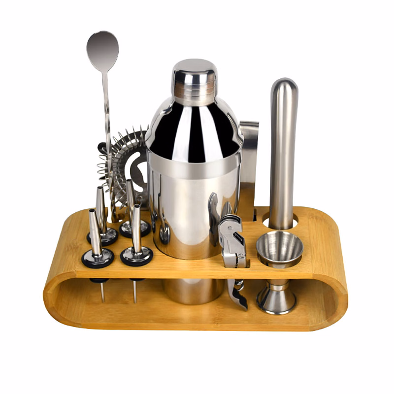 750ML Stainless Steel Cocktail Shaker Set 12PCS