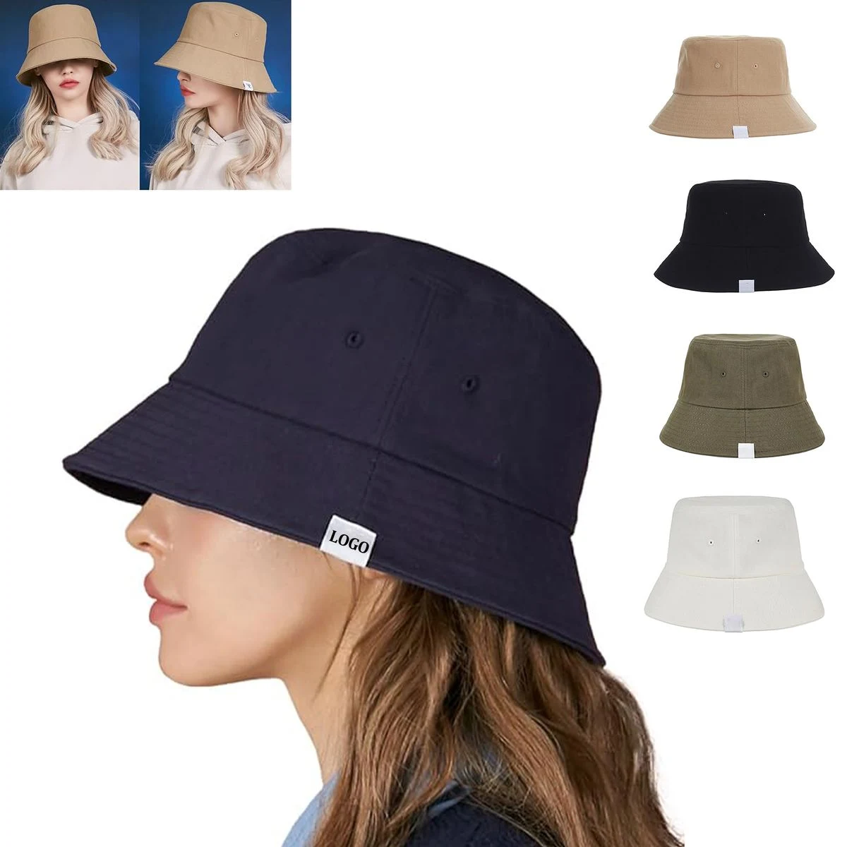 Unisex Casual Sun Protection Bucket Hat 1