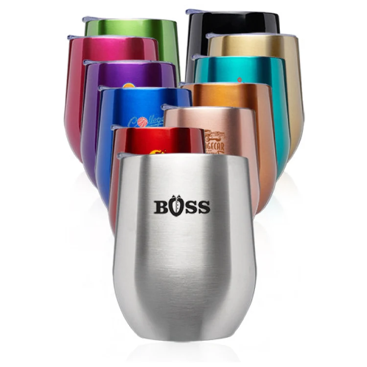 11 oz Stemless Wine Glass with Lid - BPA Free 1
